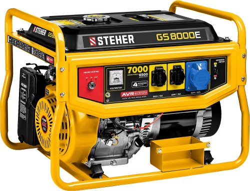 Бензогенератор STEHER GS-8000E , до 7кВт, электростартер картинка